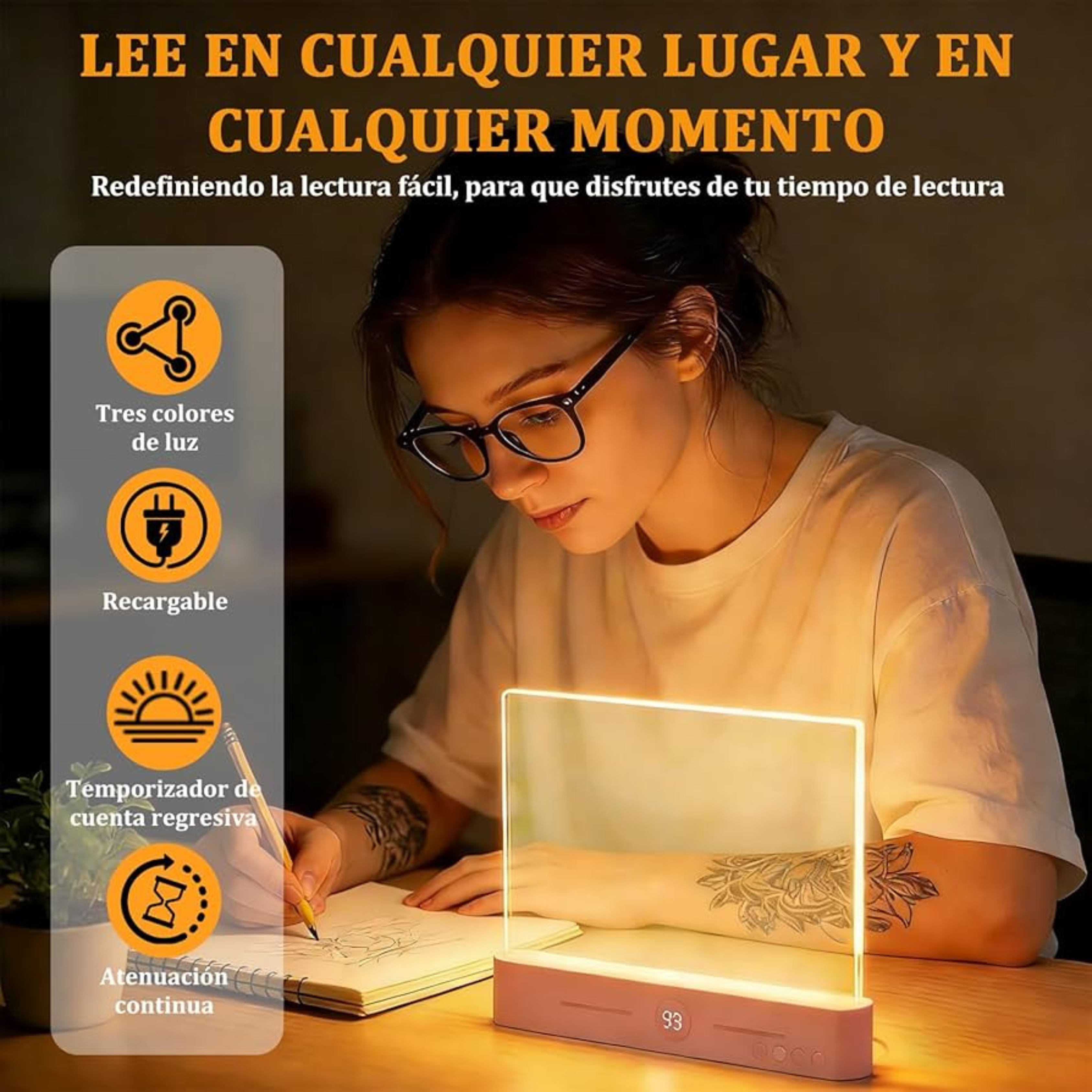 Panel con Luz para la Lectura